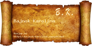 Bajnok Karolina névjegykártya